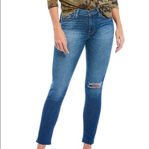 Hudson 25 Nico Mid Rise Super Raw Hem Skinny Jean 0699